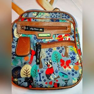 EUC LILY BLOOM MINI CROSS BODY "Who Let the Dogs Out" Pattern